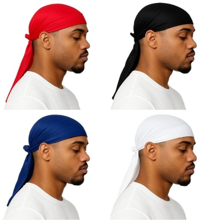 Bandana Durag Preta Touca 360 waves Dureg  Rapper 