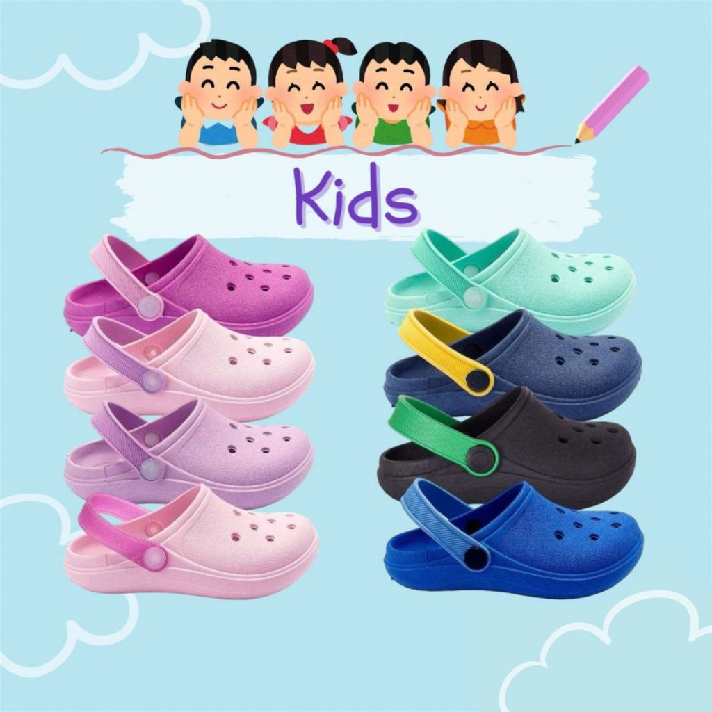 Sandália Papete Infantil Feminino Babuche Masculino Criança Confortável Macio Com Correia Ajustável