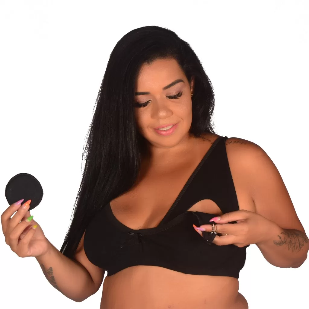 Sutiã de Amamentação PLUS SIZE Reforçado Algodão sem Bojo – Soutien Pós Parto Com Sustentação Femini