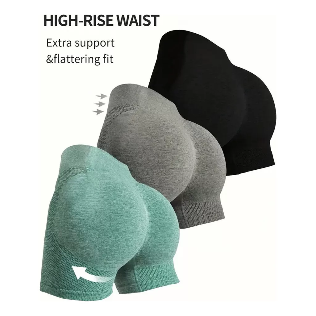 Kit 3 Shorts Levanta Bumbum Feminino Academia Yoga Fitness Kit com 3 ou 1 shorts