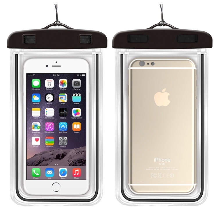 2 Capa Celular Bolsa Case A Prova Dágua Transpare