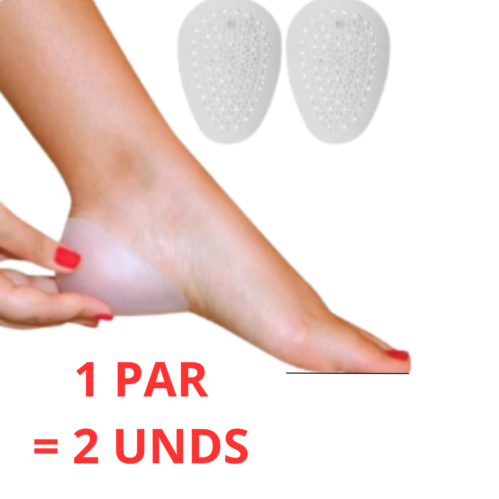 Kit 2 Unidades Calcanheira de Silicone Gel Ortopédica Esporão e Dor