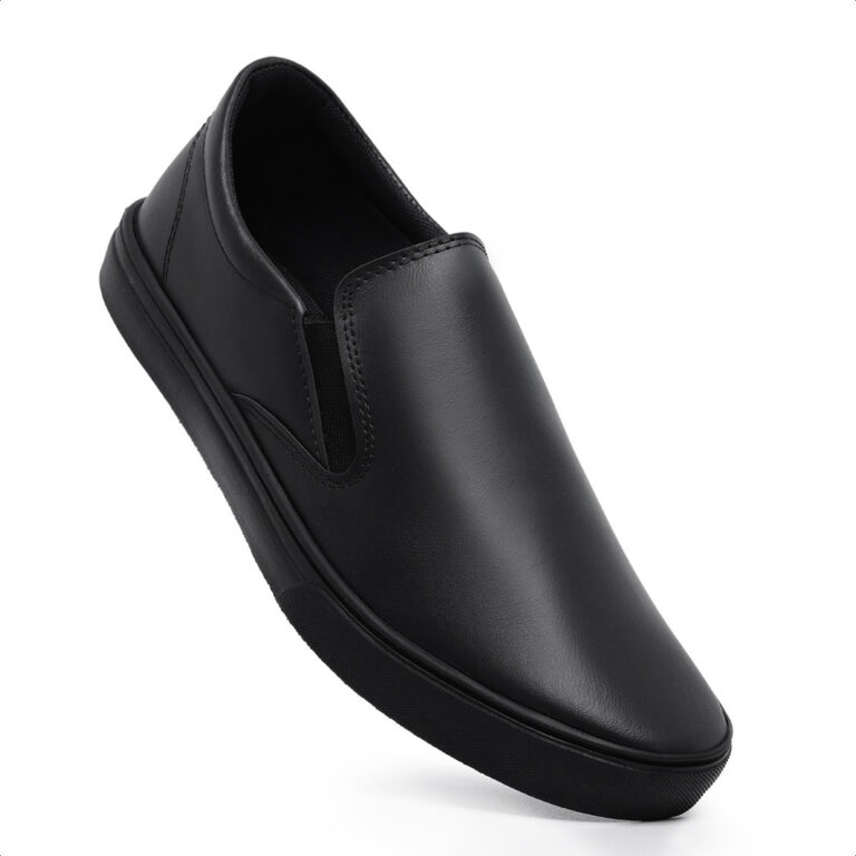 Tênis Slip On Preto Masculino Sapatênis Casual I