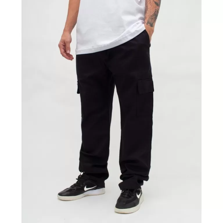 Calça Cargo Sarja Unissex diversas cores c/elást