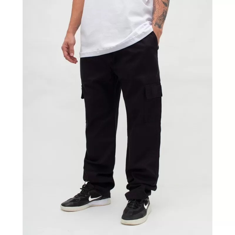 Calça Cargo Sarja Unissex diversas cores c/elástico