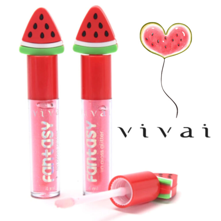 Kit Lip Gloss Glitter Fantasy Melancia Vivai Gloss