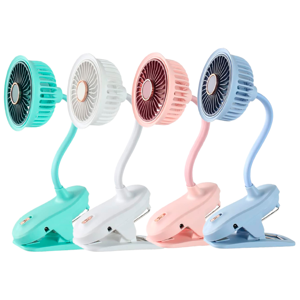 Mini Ventilador Portátil 3 em 1 Para Maquiagem Cílios Leve, Versátil e Potente