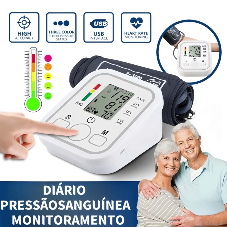 Monitor digital de pressão arterial de braço tot