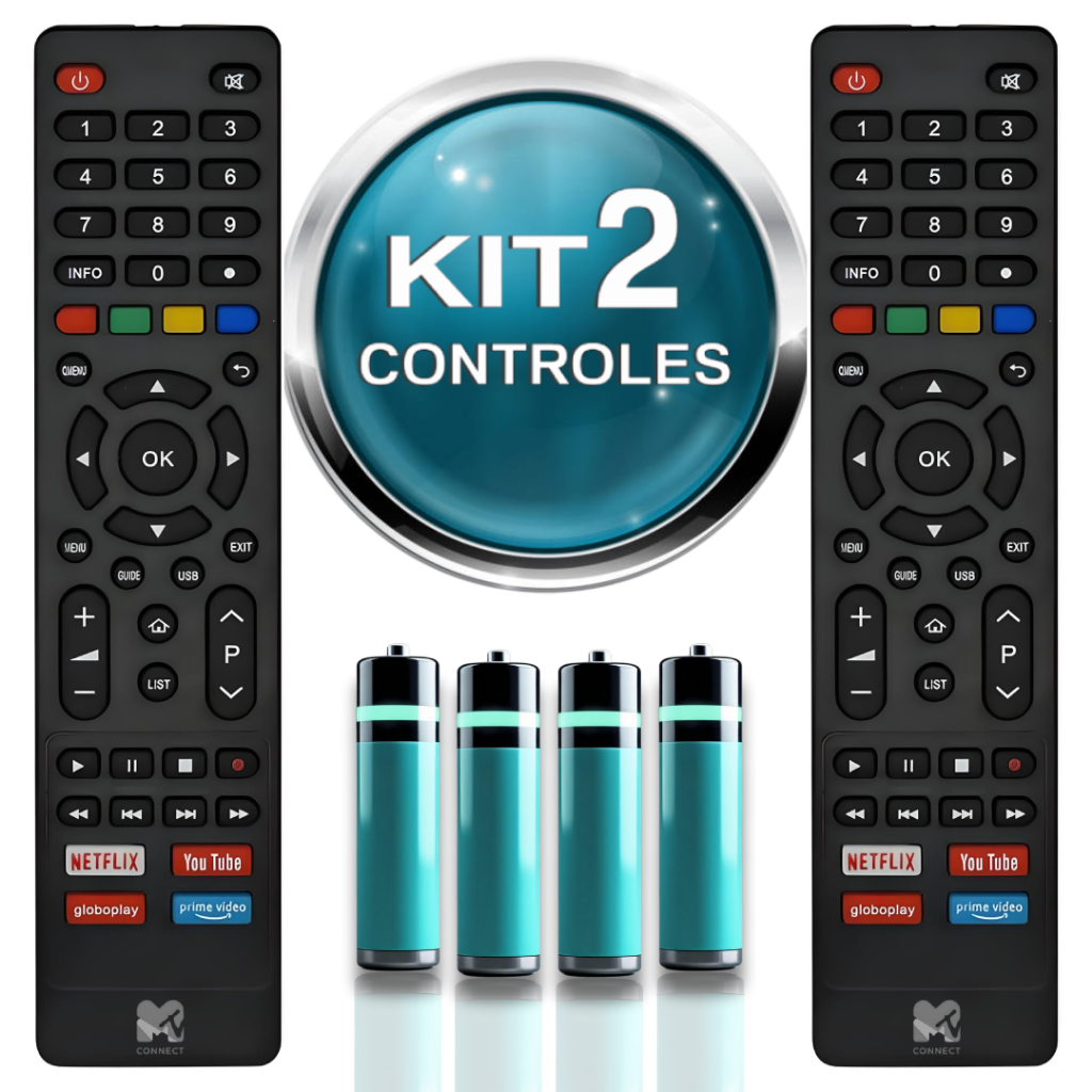 KIT 2 ou 5 Controle Remoto Compatível TV Philco/ Britânia Smart 4k UHD