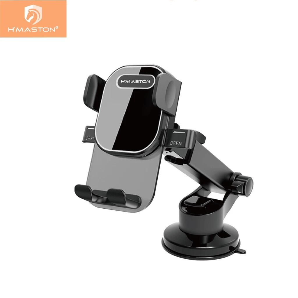 Hmaston CJ-72 Suporte Veicular para Celular Ventosa Universal Trava Automática Celular Gps Carro