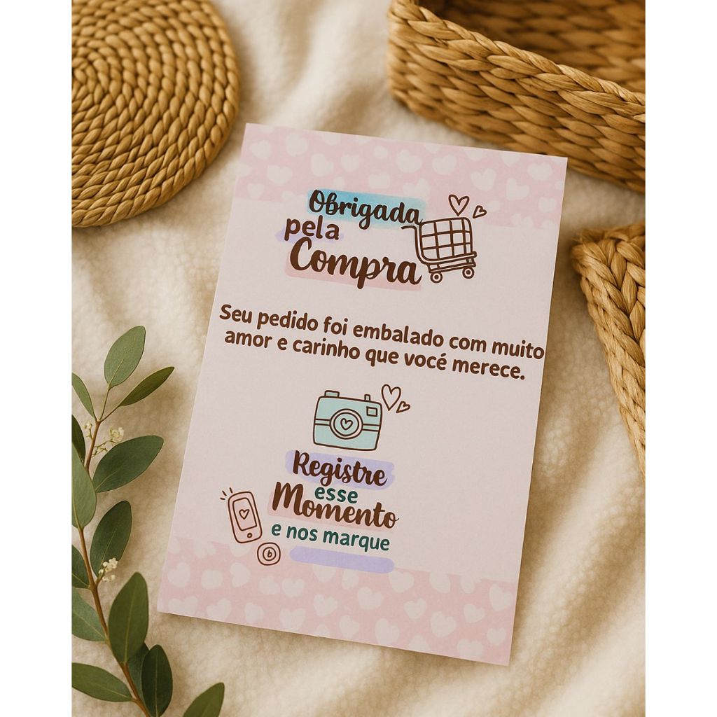 30 50 70 Cartões de Agradecimentoao Cliente Personalizado 9,5×14 cm Panfleto Gratidão