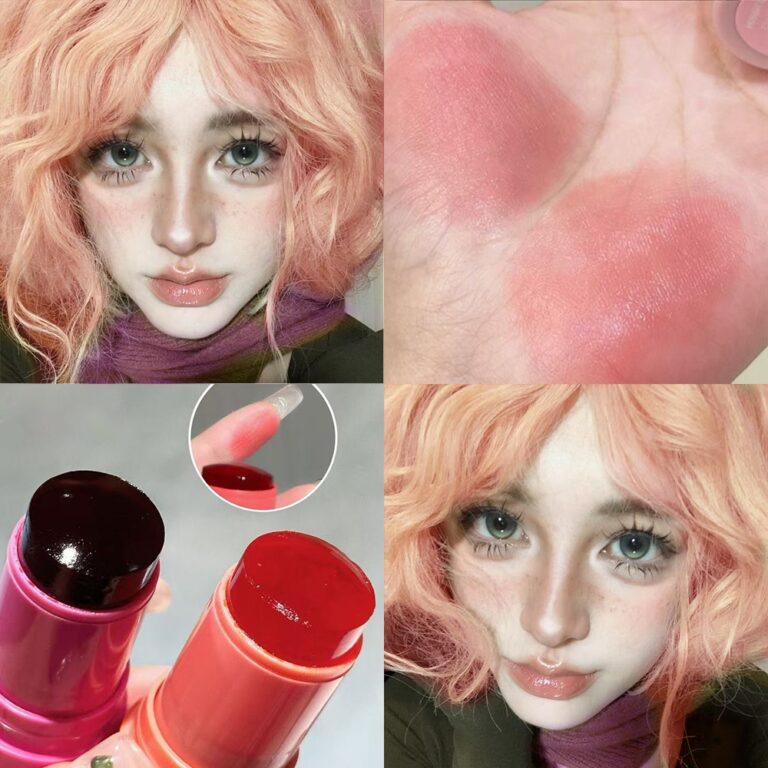 Menina Glow 2em1  Batom e Blush para Look Natural 