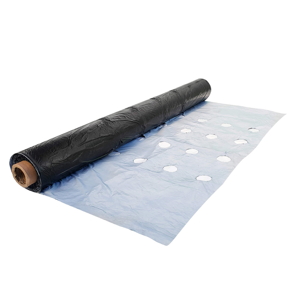Plastico Mulching 1,80x30m Furado Preto e Branco Para Cobertura De Solo Para Estufa Agricola
