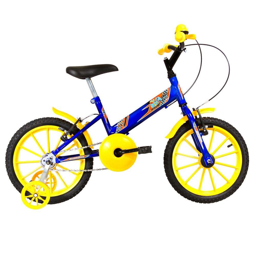 Bicicleta Bicicletinha Infantil Ultra Kids T Aro 16 Azul E Amarelo – Ultrabike