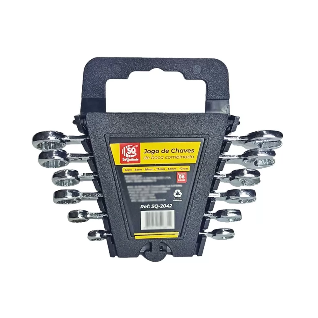 Jogo de Chaves de Boca Combinada Com 6 Peças