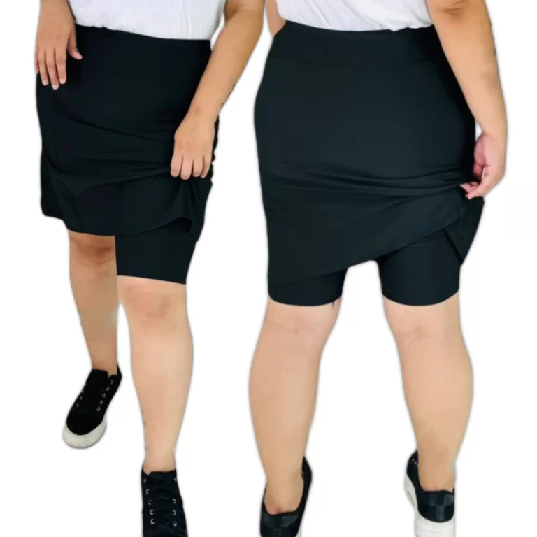 Saia Short Fitness Moda Evangélica Plus Size Acad
