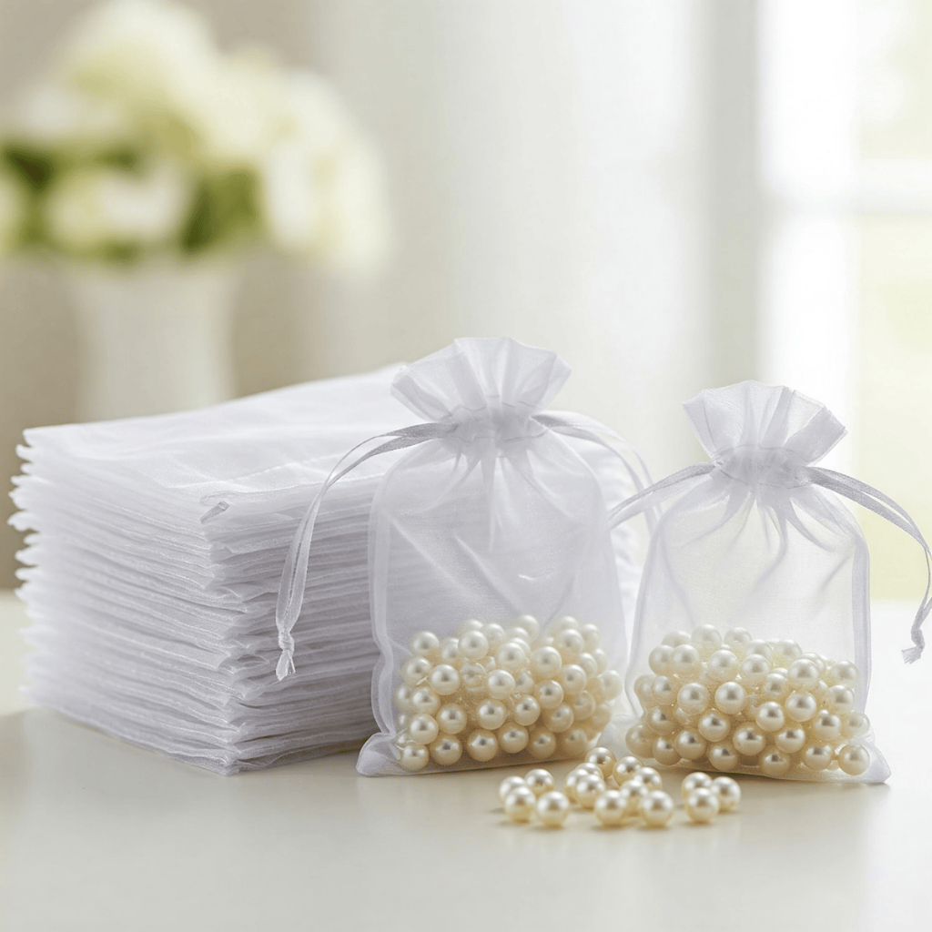 Kit 10/25/50/100 Saco Saquinho Organza Tule 7×9 9×12 10×15 Lembrancinha Festa Casamento
