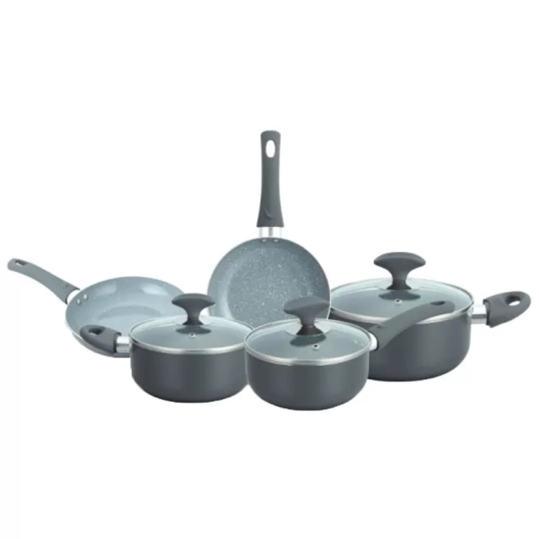 Conjunto de Panelas Cerâmica Cazza Chef Cinza 5 P