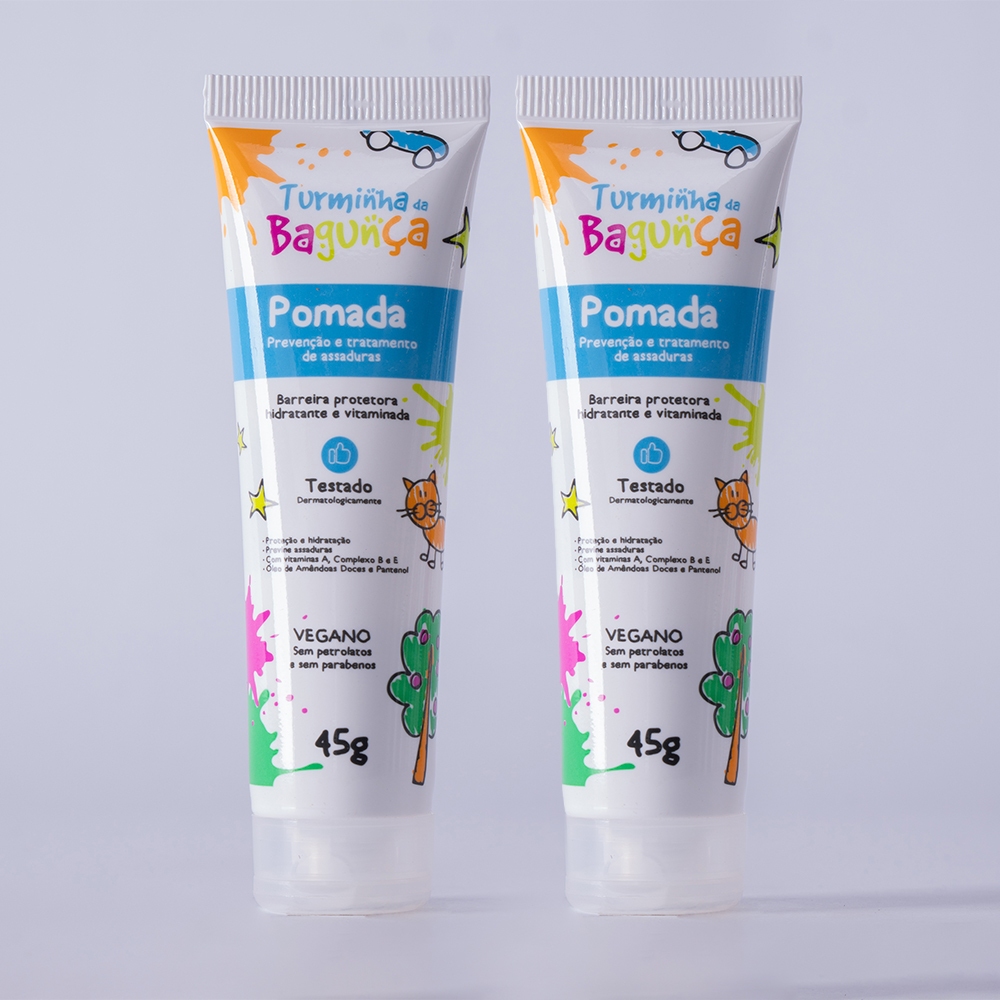 Kit 02 Pomadas Prevenção Assaduras TURMINHA DA BAGUNÇA 45g