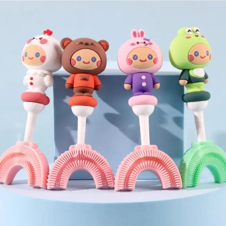 Escova de dentes em forma de U de 360 graus para c