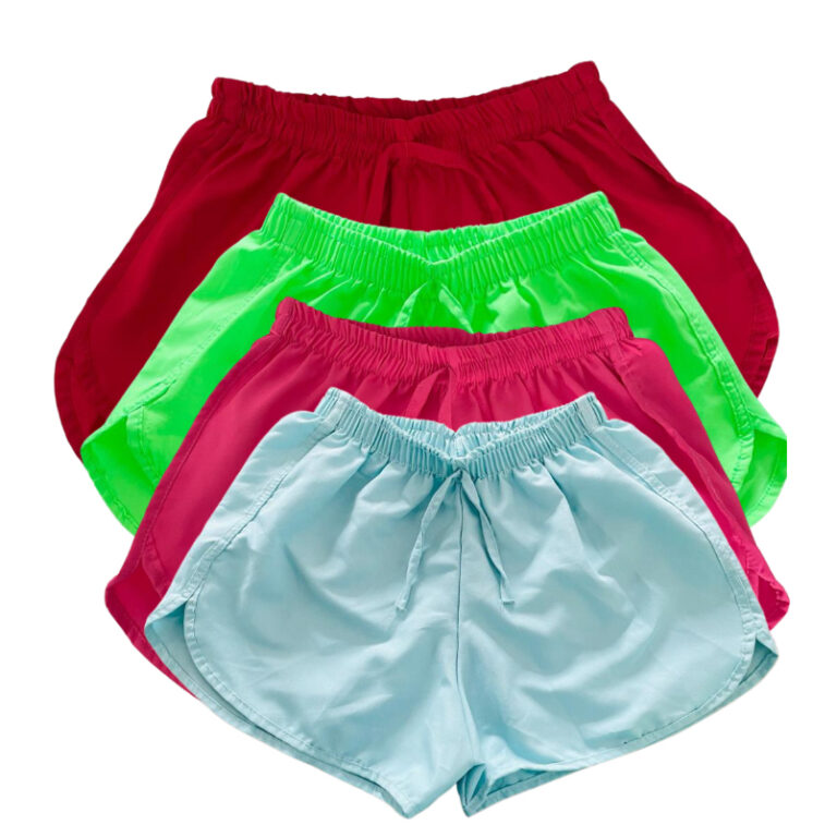 kits de shorts infantil cores variadas, lisos, est