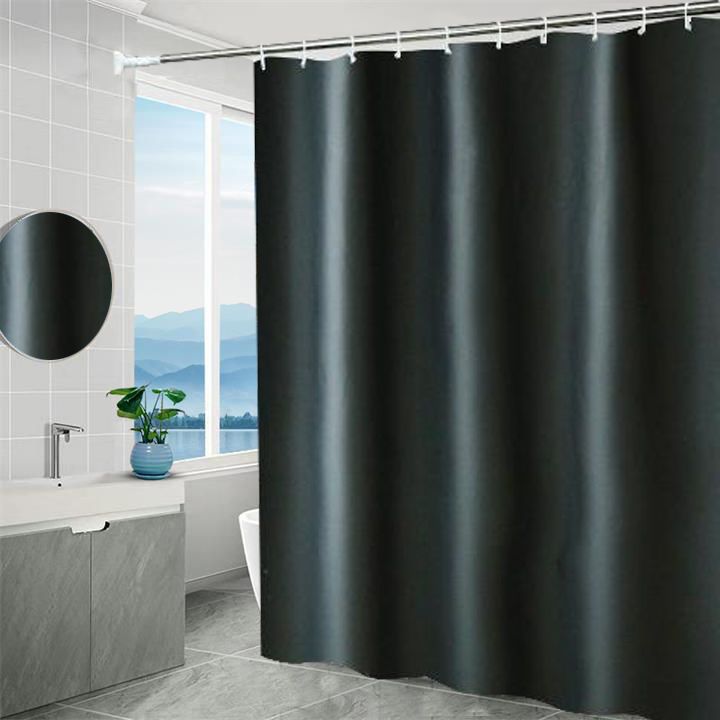 2Pcs Cortina Box Inteira Para Banheiro Anti Mofo R