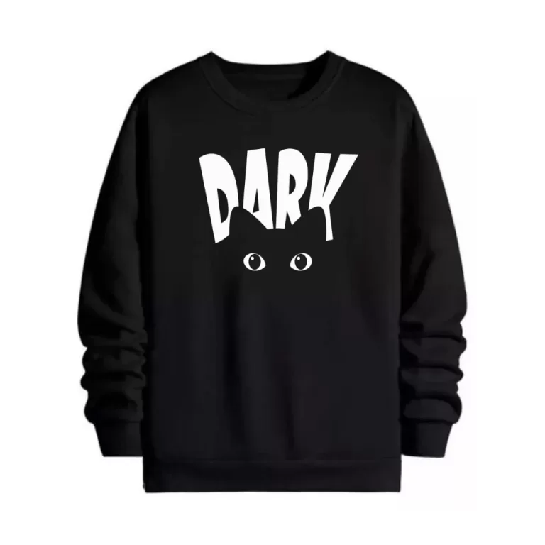 Moletom Estampado Gato Dark Blusa de Frio Estampad