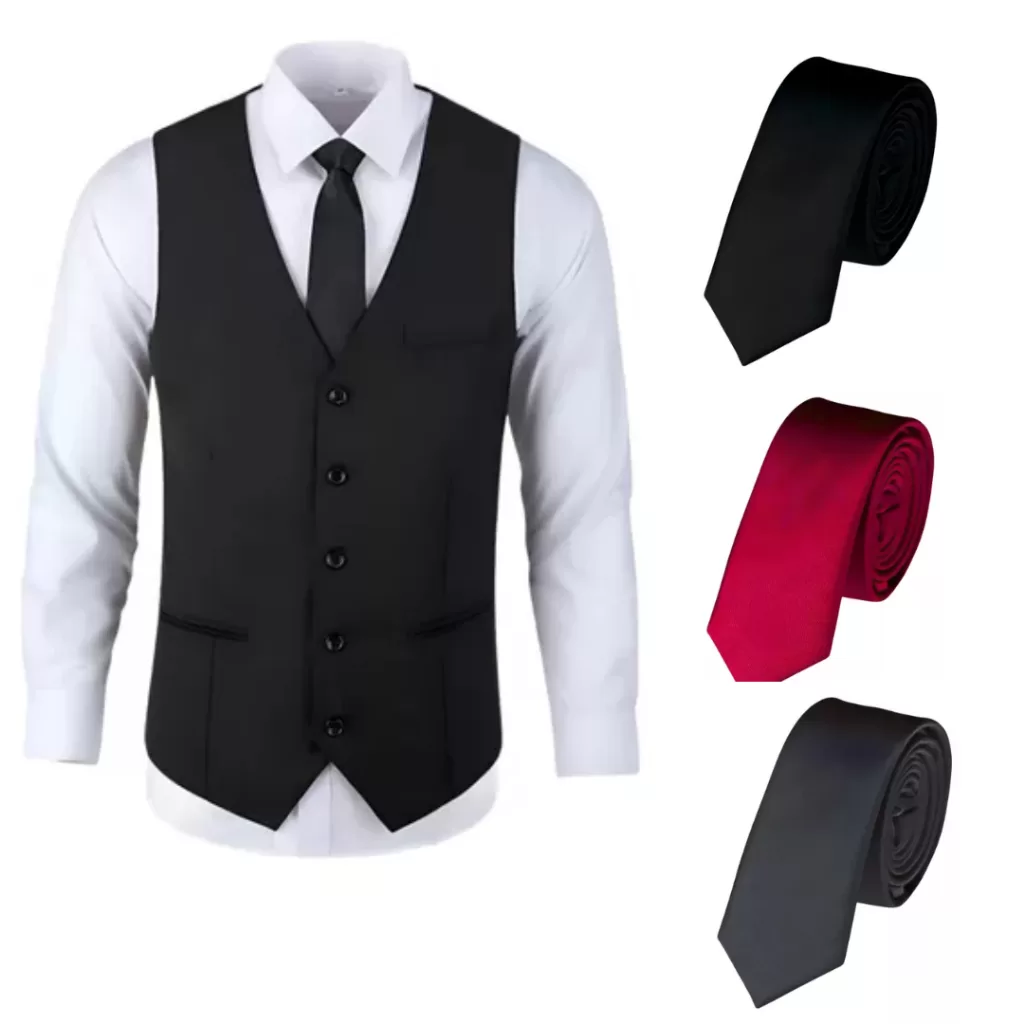 Kit Colete Social Slim Masculino + Gravata Social Luxo – Pronta entrega