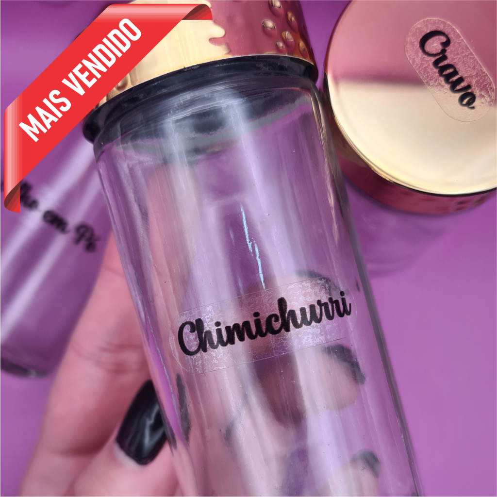 66 Etiquetas Adesivas Para Temperos e Condimentos Adesivo Vinil Prova DÁgua Potes de Cozinha