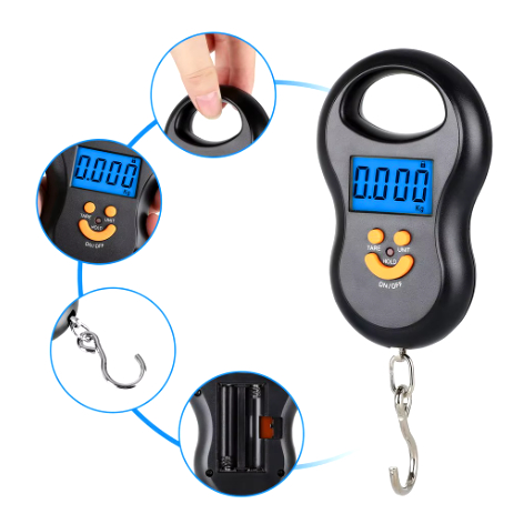 Balança Digital de Mão Bagagem Viagem Portátil 