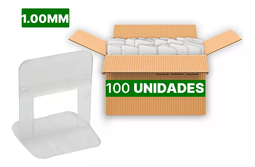 Espaçador Nivelador De Piso Com 100 Peças Tamanho: 1.0Mm Titanium