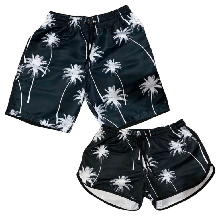 Kit Shorts Casal Namorados Moda Praia Shorts Casai