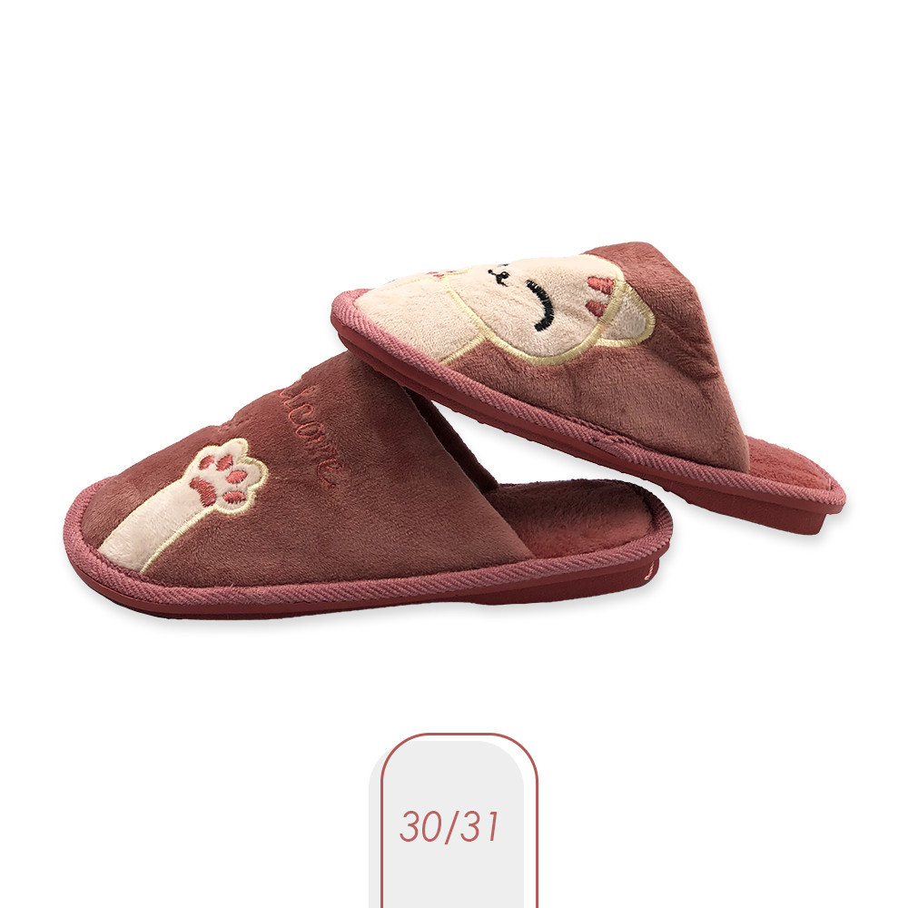 Pantufa Gatinho Infantil Rosa Tam. 30/31