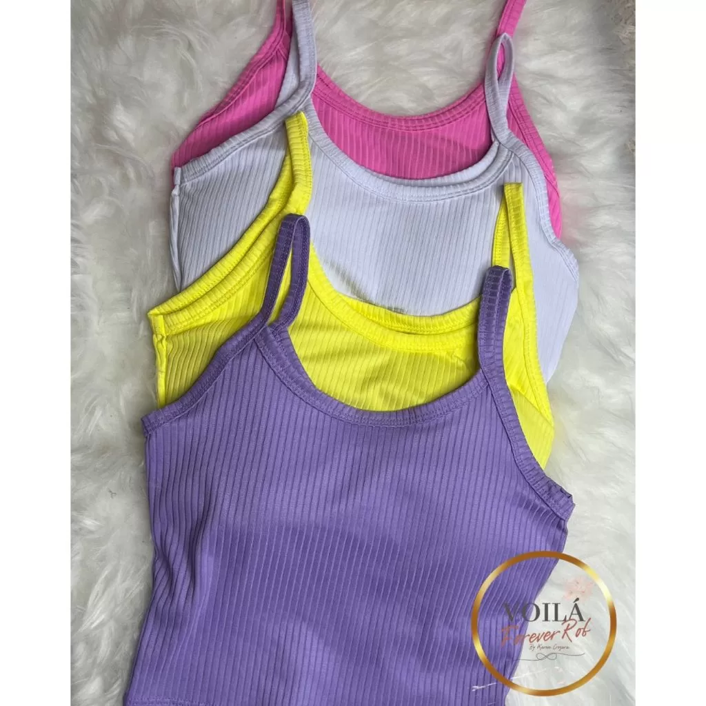 CROPPED CANELADO COM BOJO TAMANHO ÚNICO ALCINHA MODA CASUAL BÁSICA