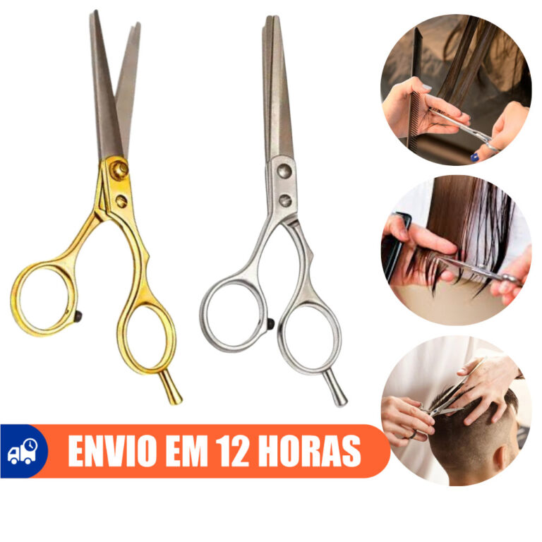 Tesoura de Cabeleireiro Barbeiro Profissional Aço