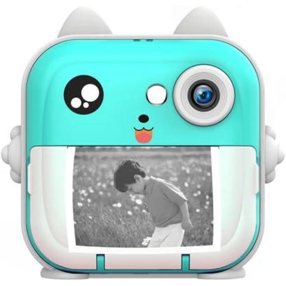 Câmera De Impressão Instantânea Para Crianças Vídeo Fotografia Digital Fotográfica Toy Mini Impresso