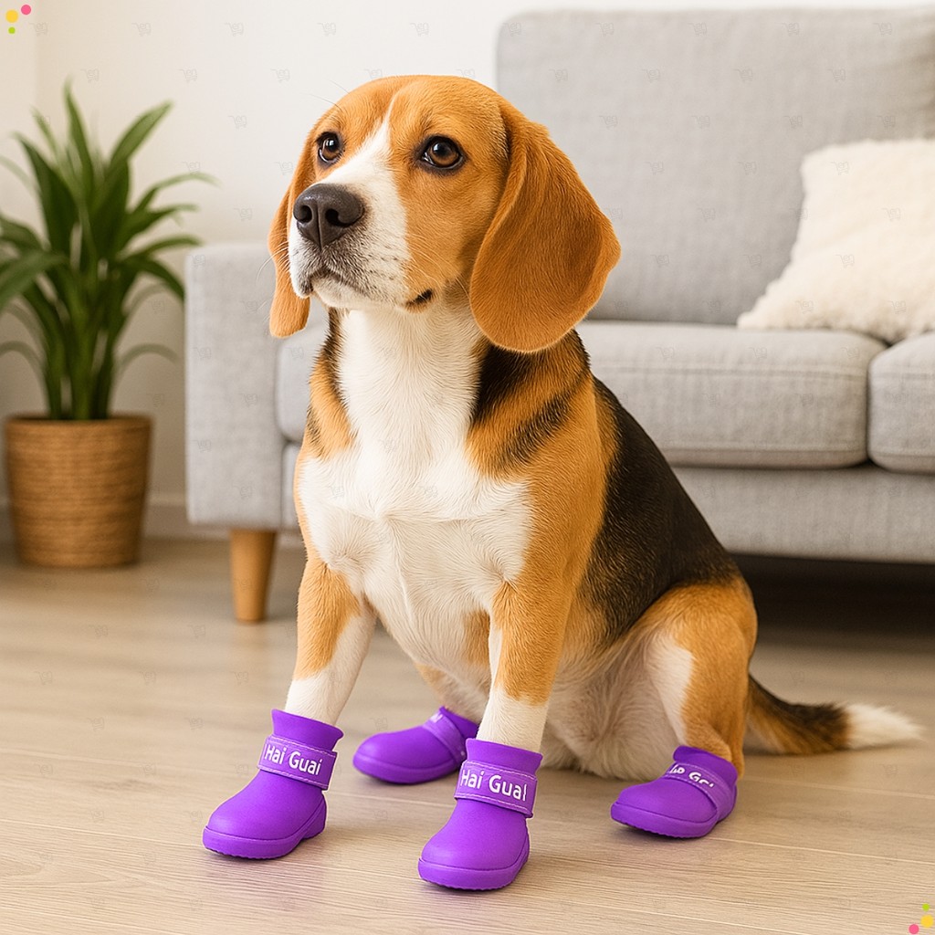 Bota Sapato Protetor de Pata Silicone Sapato À Prova Dagua Cachorro Gato para Passeio