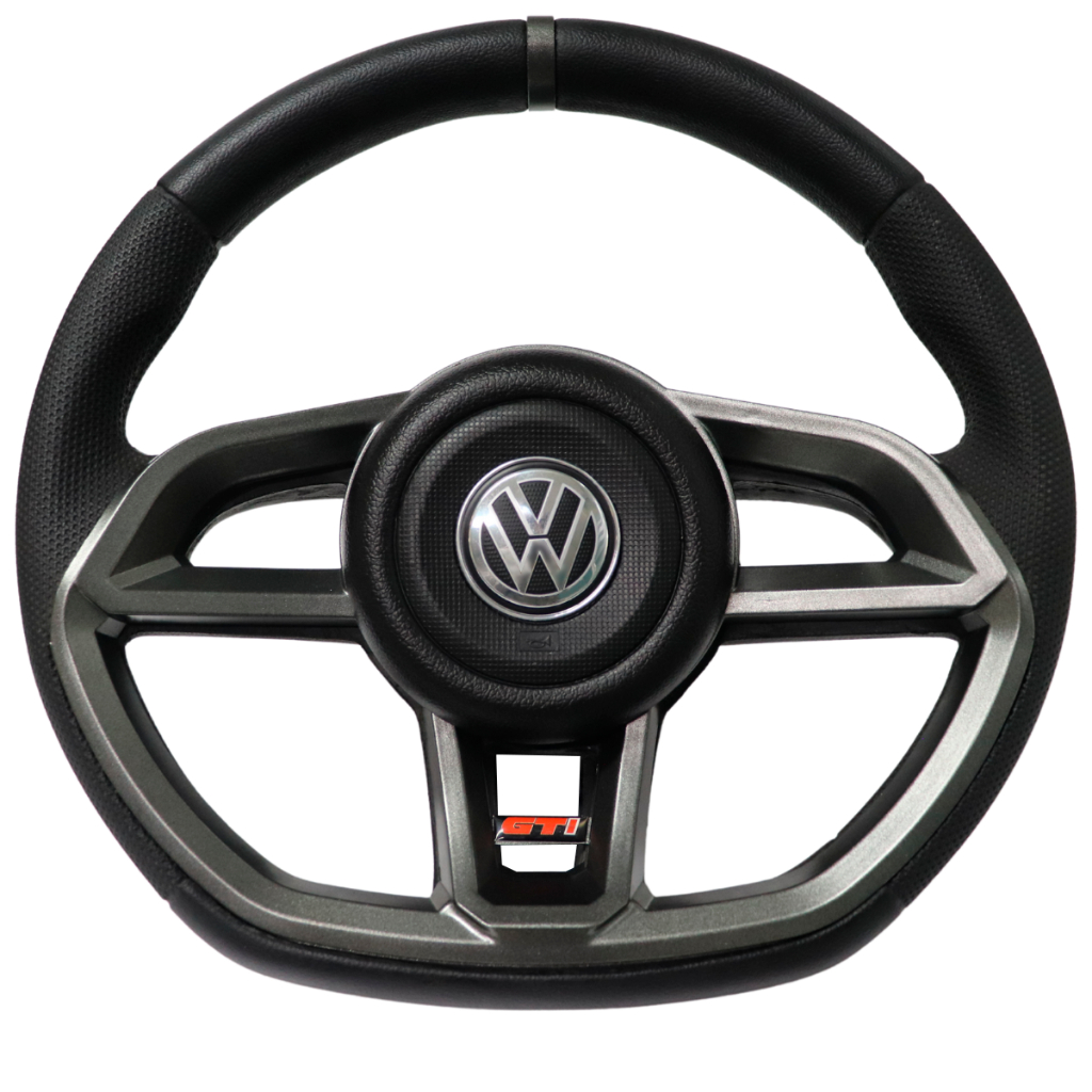 Volante esportivo gti grafite para Gol Bola G4 2005 A 2014 Parati Saveiro Santana Golf Antigo Polo