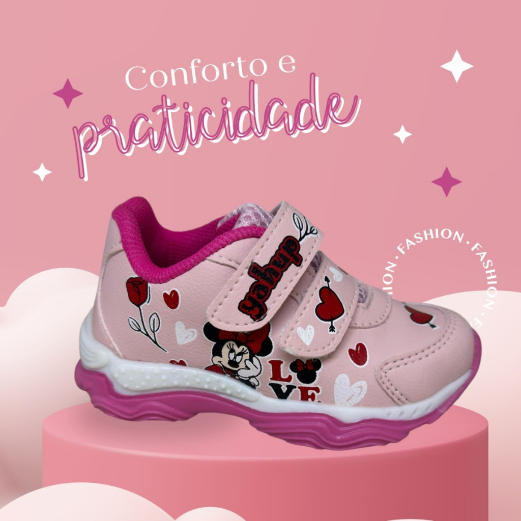 Tênis Infantil Feminino Com Luz do 20 ao 27 01-010 – Yahup