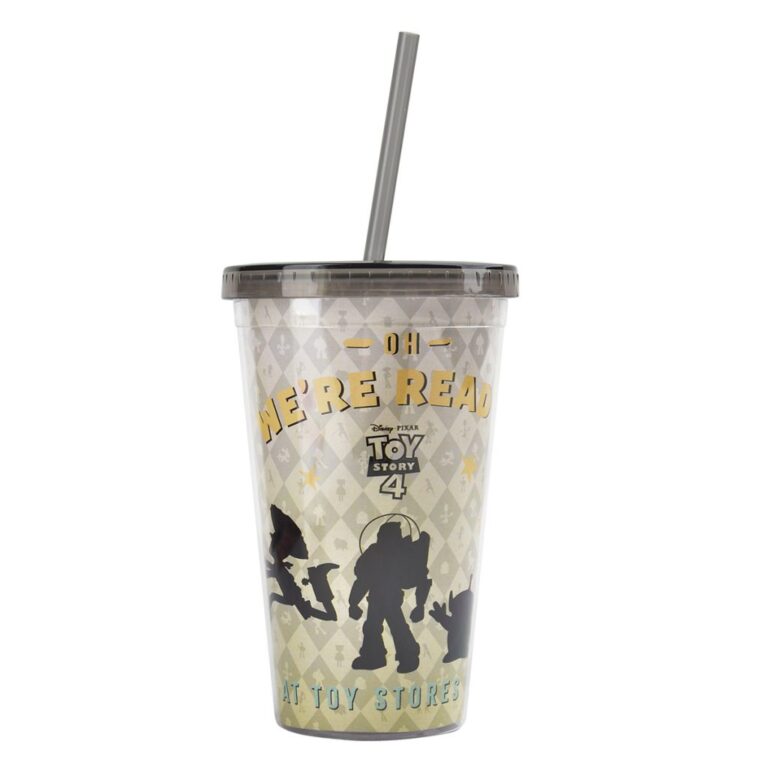 Copo Com Canudo  Dupla Camada Toy Story 4 450 Ml D