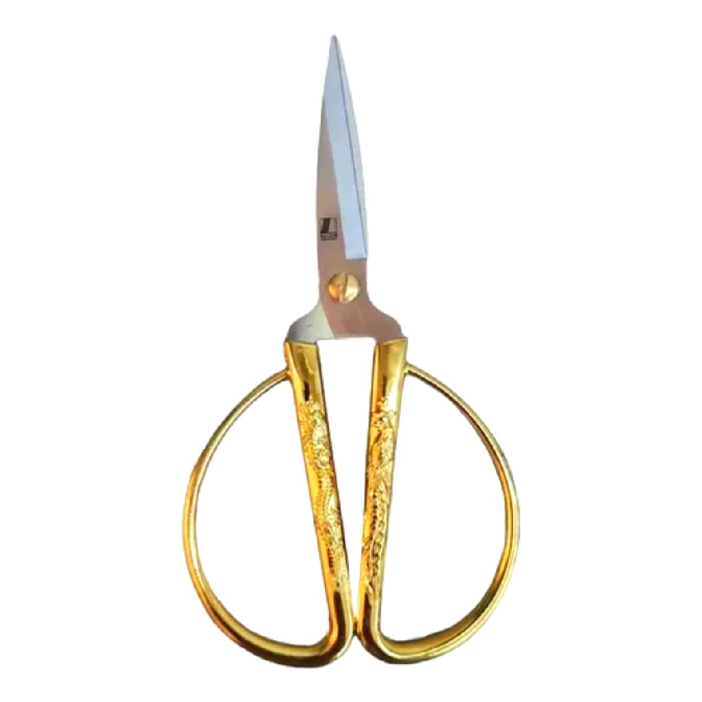 Tesoura De Costura Asa Retro Vintage Dourada 15cm lanmax