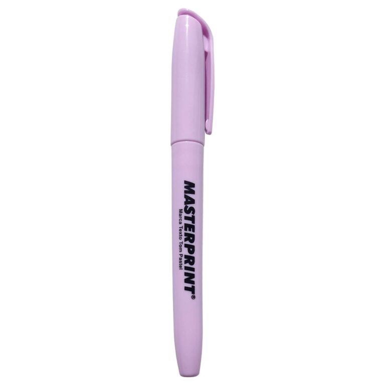 Caneta Marca Texto Lilás Tom Pastel Ponta Chanfra