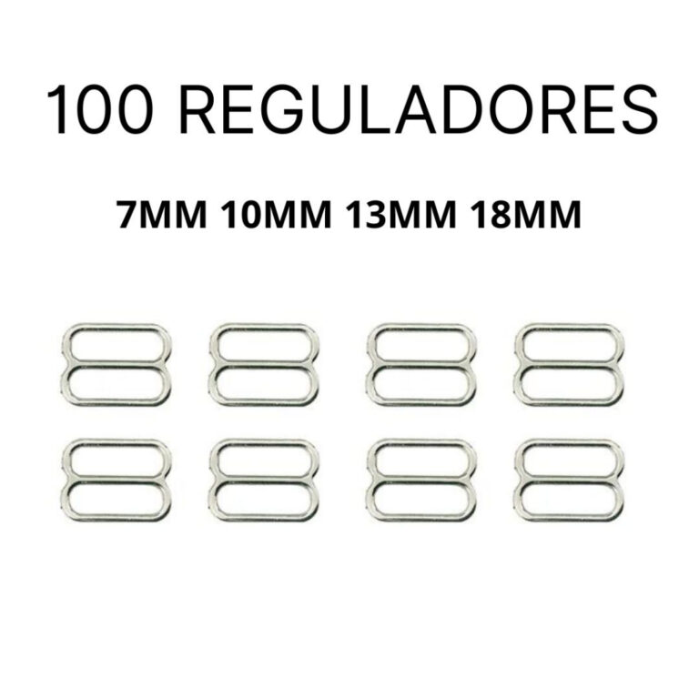 100 Reguladores de Metal Para Alças de sutiã