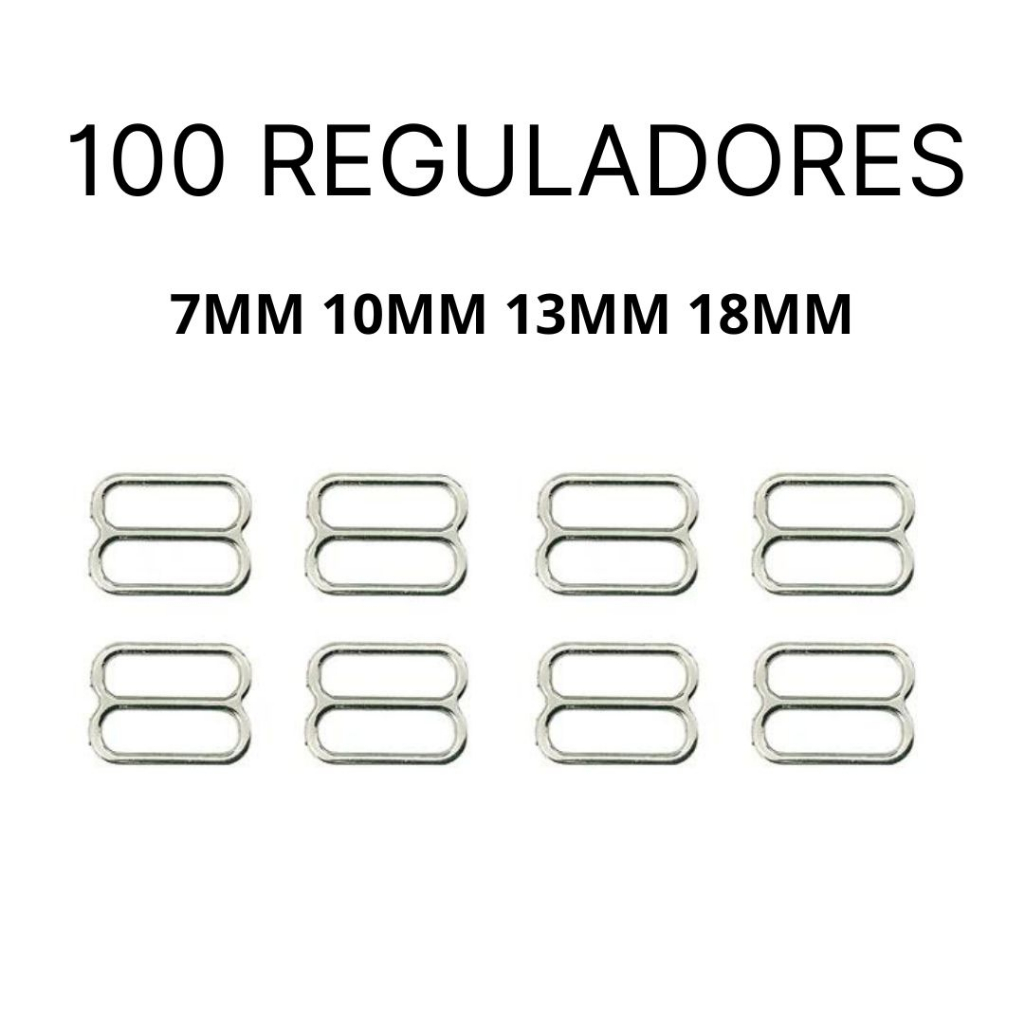 100 Reguladores de Metal Para Alças de sutiã