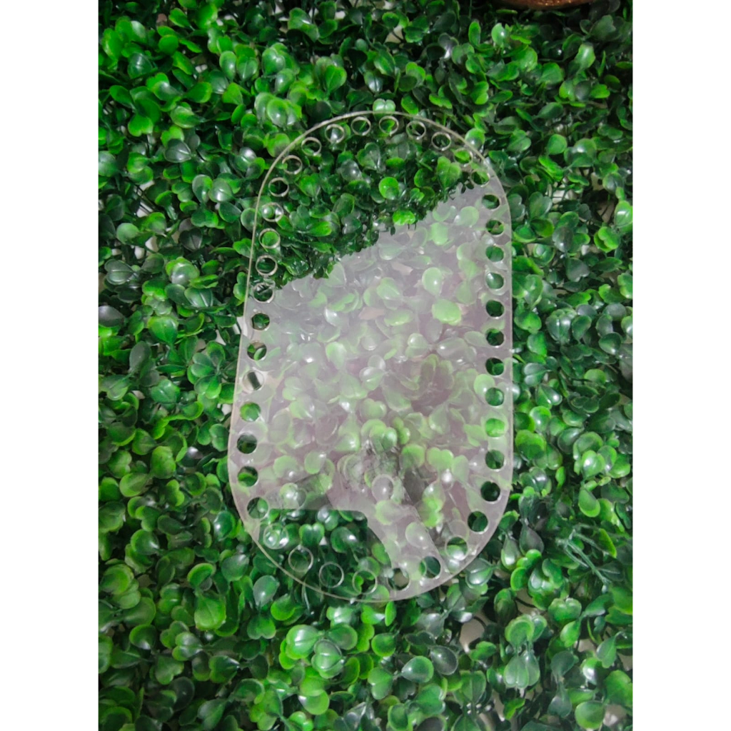 Fundo de Bolsa em  PETG para Crochê 11x21cm