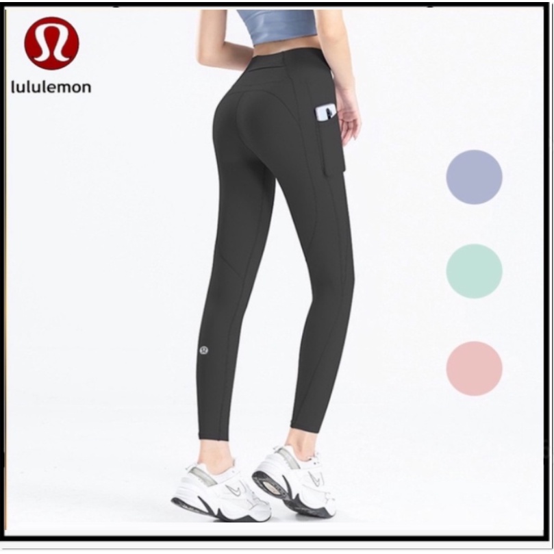 Calça De Yoga Lululemon 4 Cores Com Calças De Bolso De Elevação De Quadril CK005