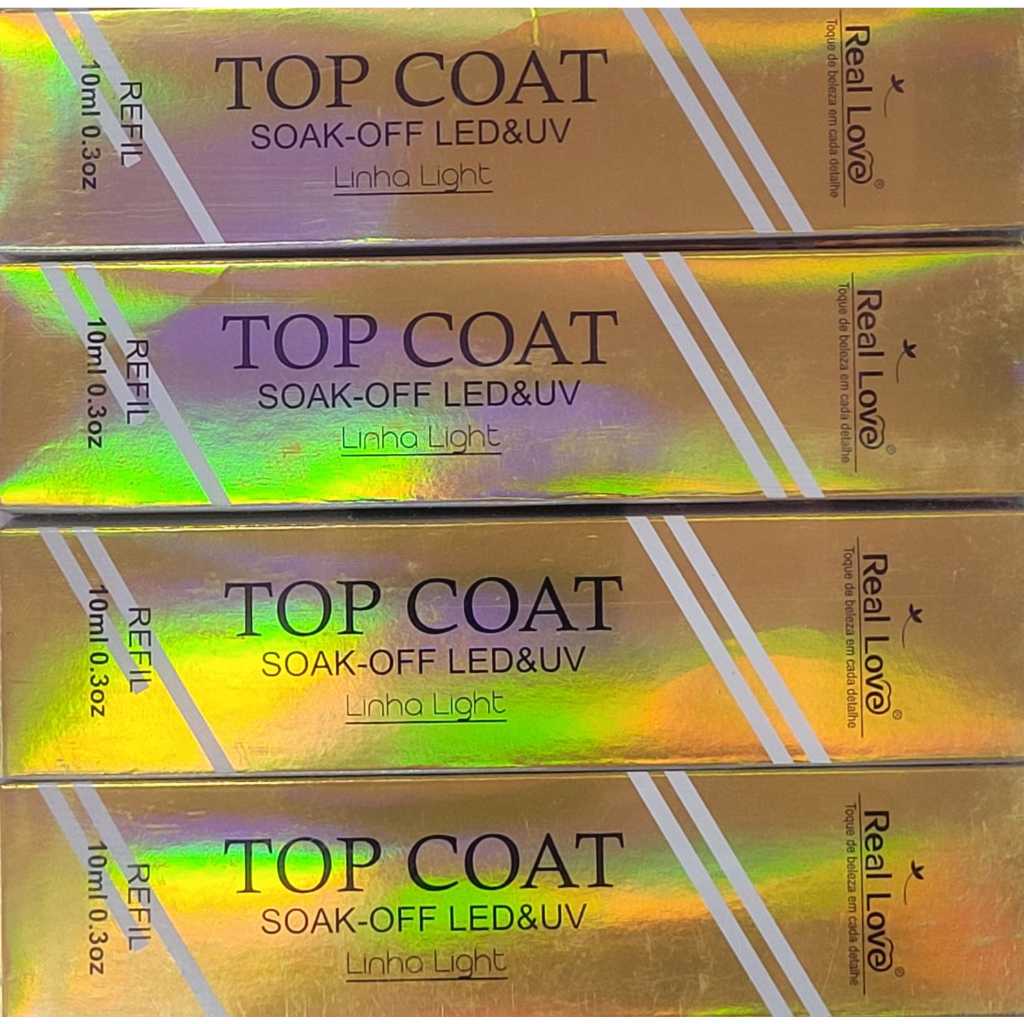 Refil Top Coat Linha Light ou Blindado 10ml – Real Love