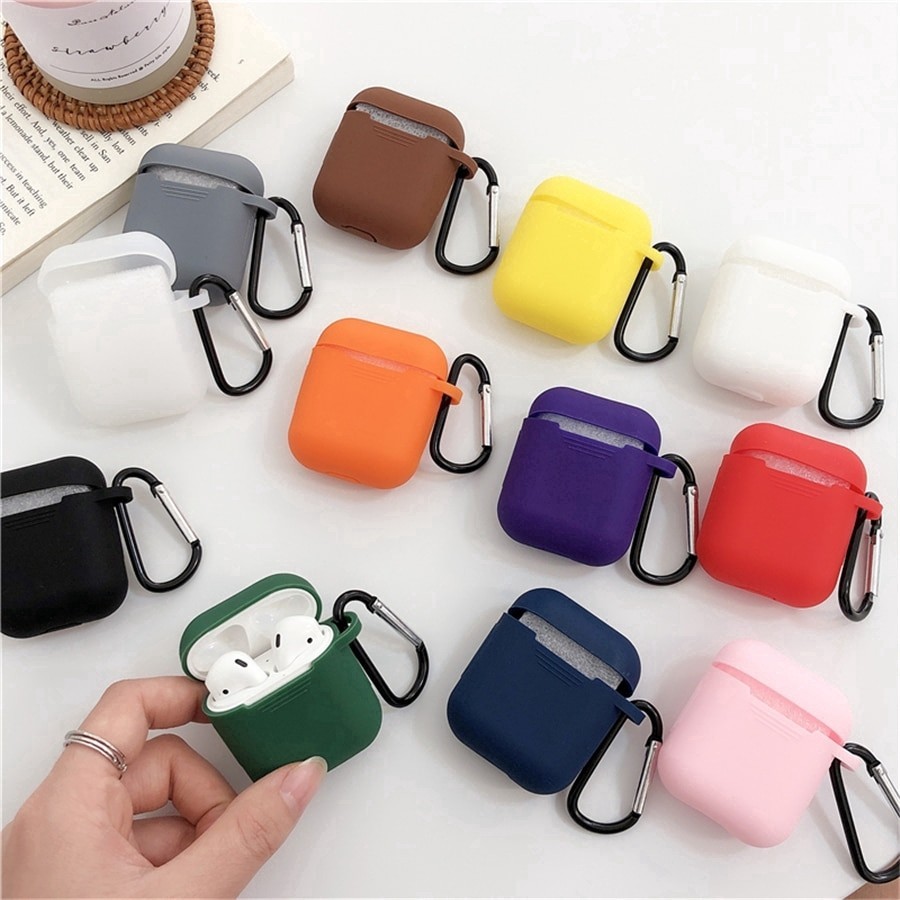 Capa De Silicone Macio Mini Para Airpods Da Apple Capa À Prova De Choque Casos Protetor de fone de o