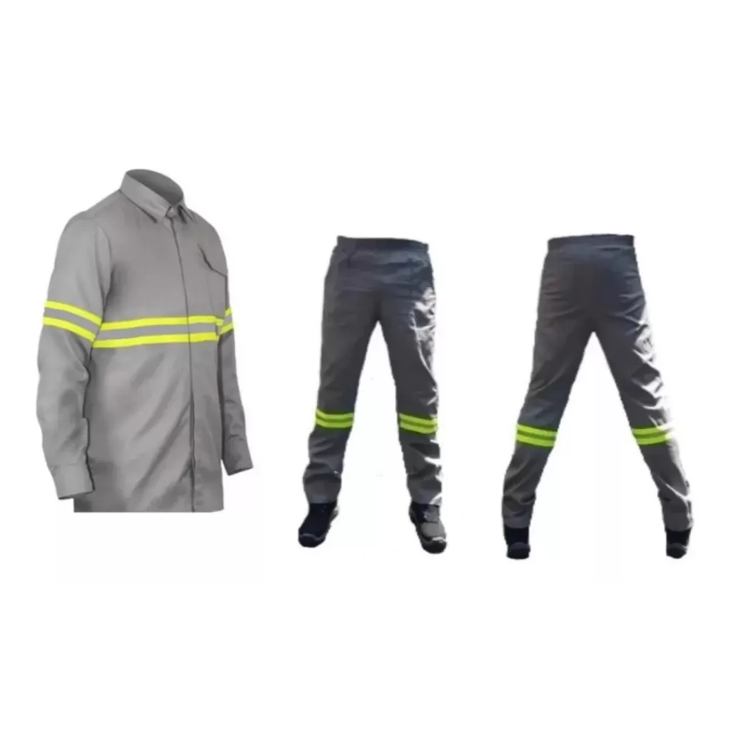 Conjunto Refletivo Com Calca E Camisa Zíper Manga Longa
