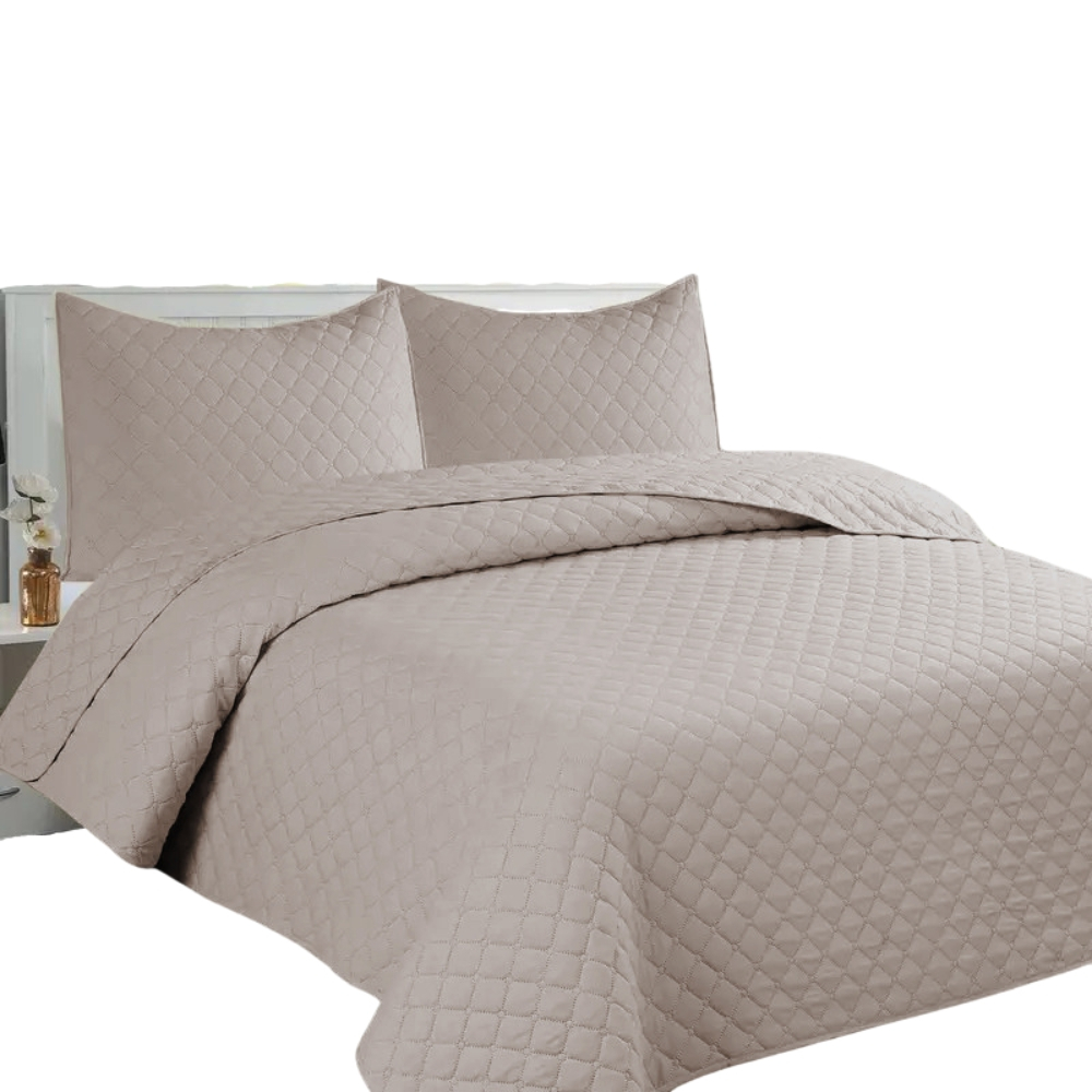 Kit Colcha Cobre leito Percal 400 fios Acetinado Queen com Porta Travesseiro
